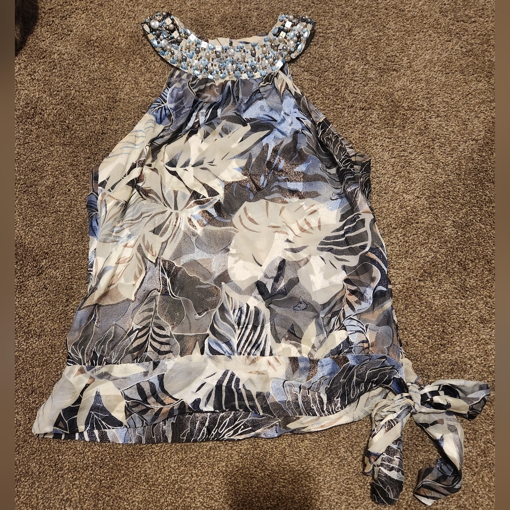 Cache Size 6 Dressy Halter Style Tank Top Blouse - image 2